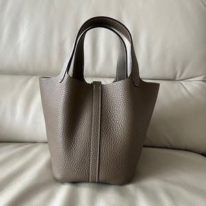 Taupe leather bag